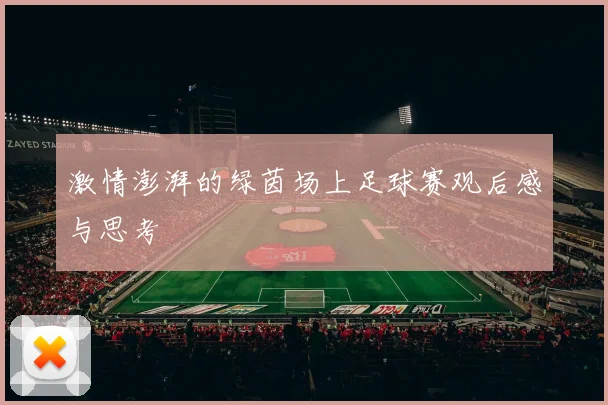 激情澎湃的绿茵场上足球赛观后感与思考